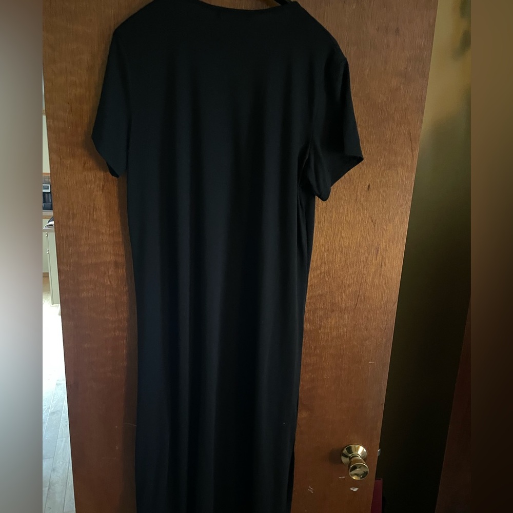 A black maxi dress